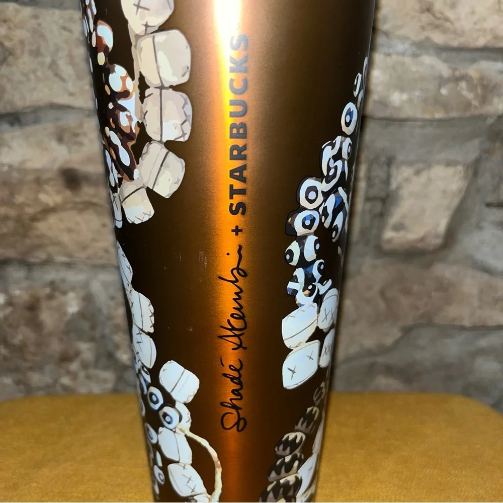 NWT Starbucks Shade Akanbi Batik Beads 24oz 720ML Stainless Steel Cold Cup